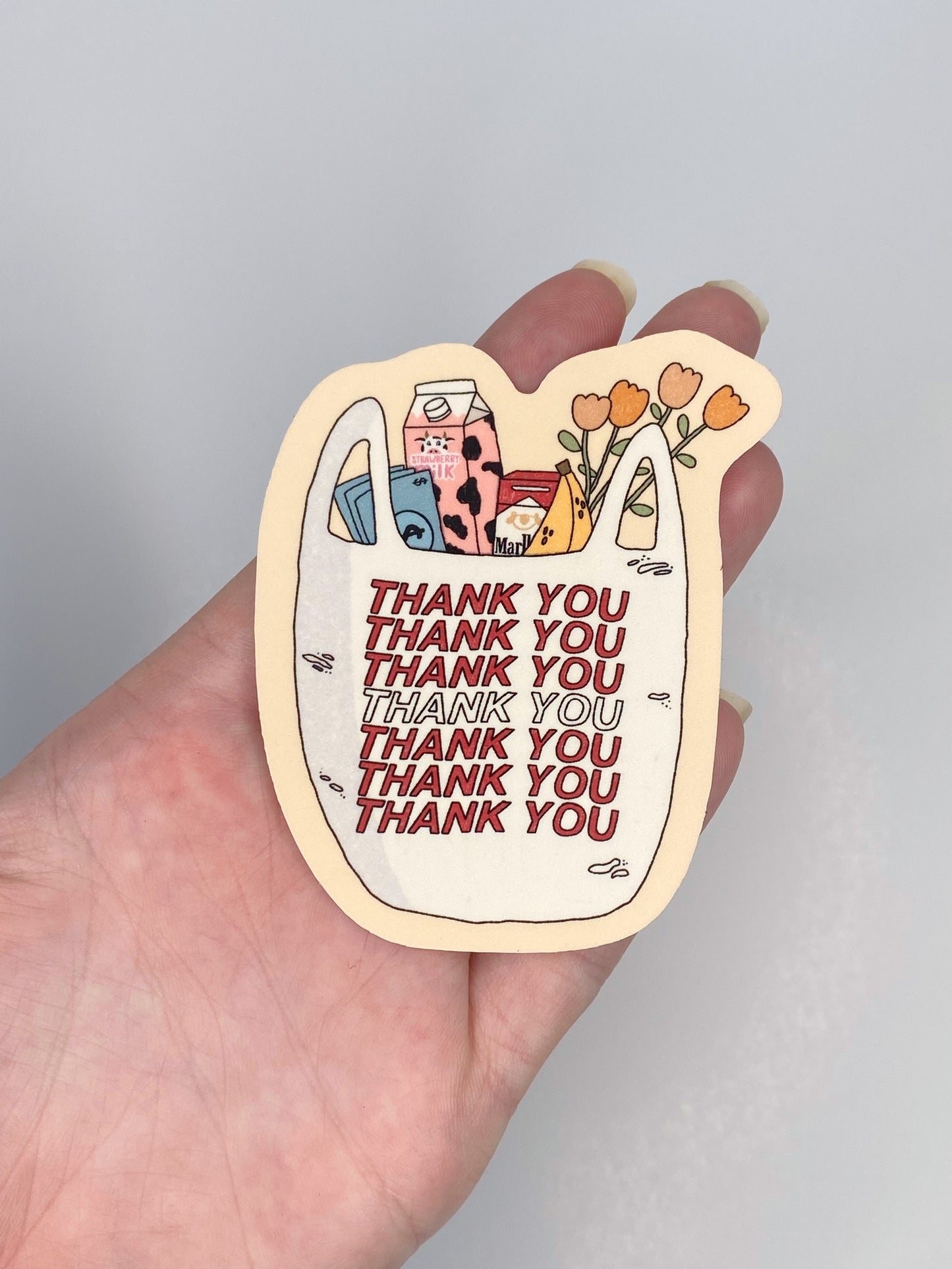 Thank you shopping bag Sticker