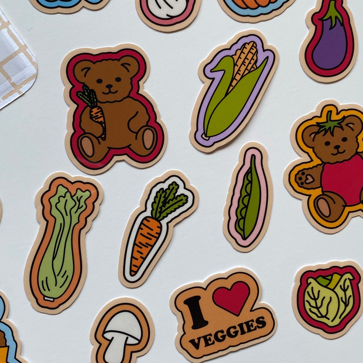 Teddy Tries Things: Vegetables Sticker Set