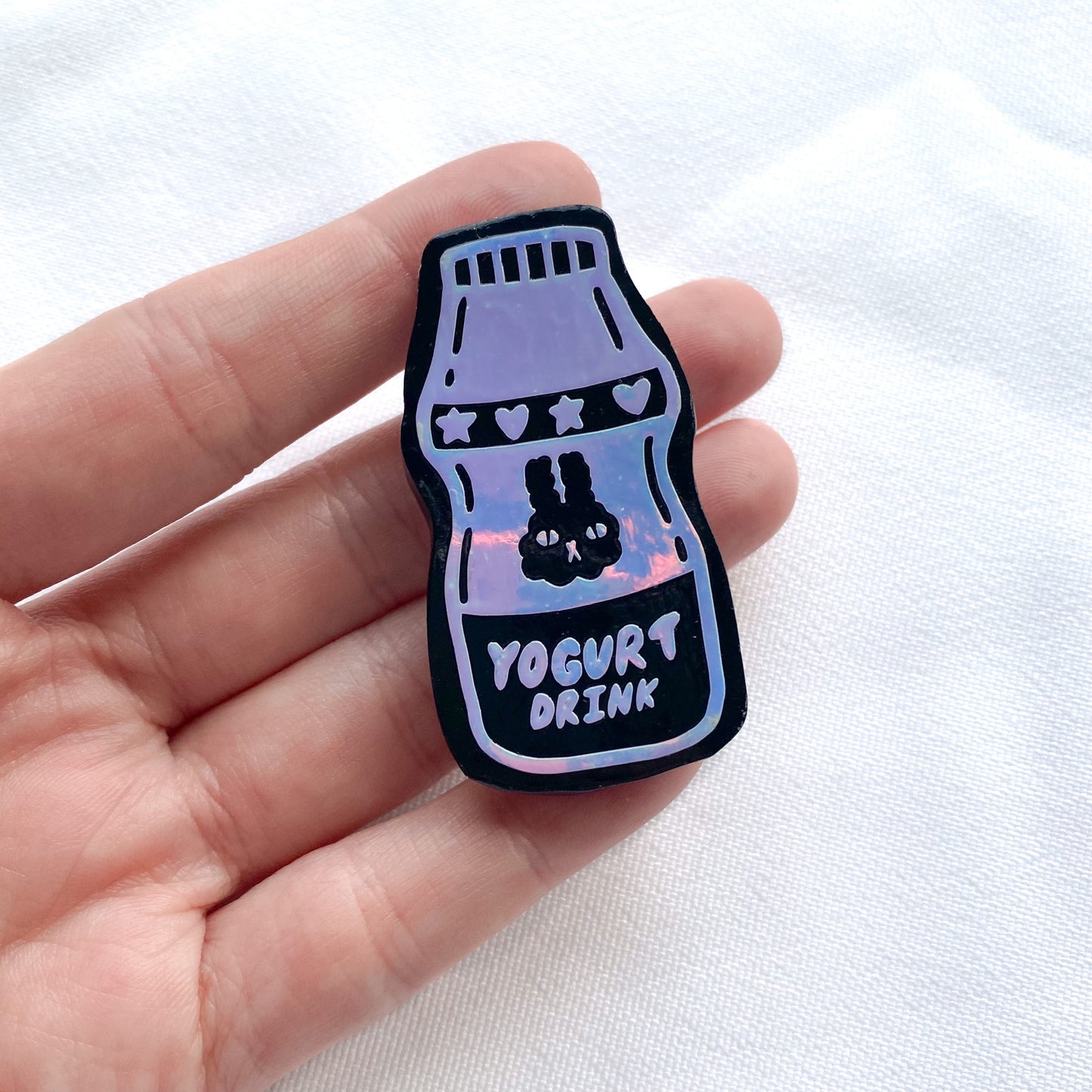 Yogurt Drink Iridescent Pin