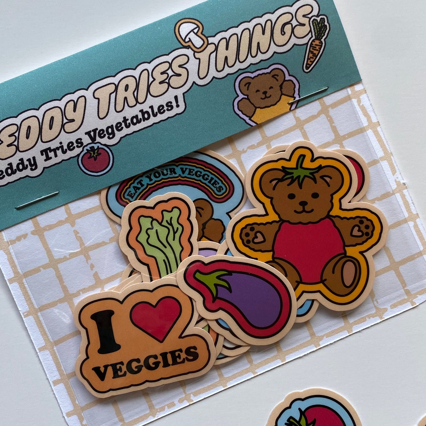 Teddy Tries Things: Vegetables Sticker Set