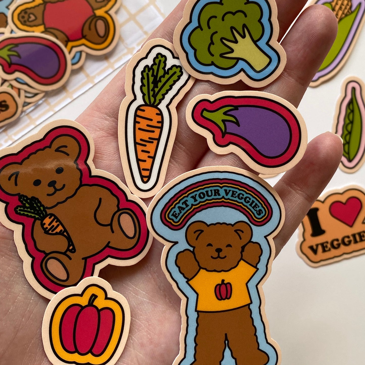 Teddy Tries Things: Vegetables Sticker Set